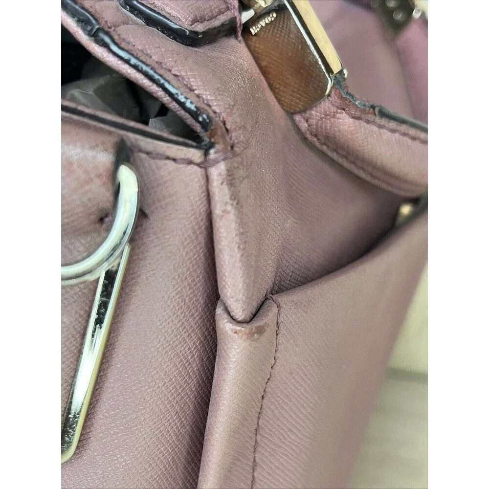 Vintage COACH MADISON LEATHER SATCHEL BAG PURSE PINK MAUVE 27350